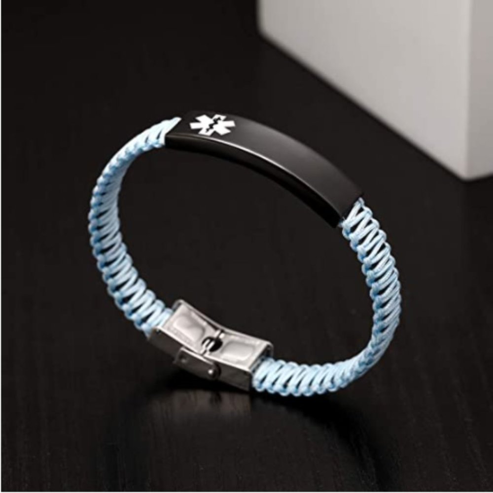 Diabetes Medical Alert ID Bracelet for Women - Picture 2 of 7